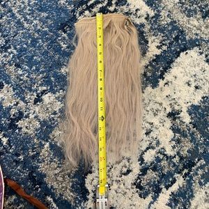 100% real ash blonde hair extensions clip in 16in